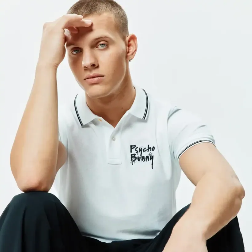 Psycho Bunny | Men's Duncan Pique Polo Shirt — view 3