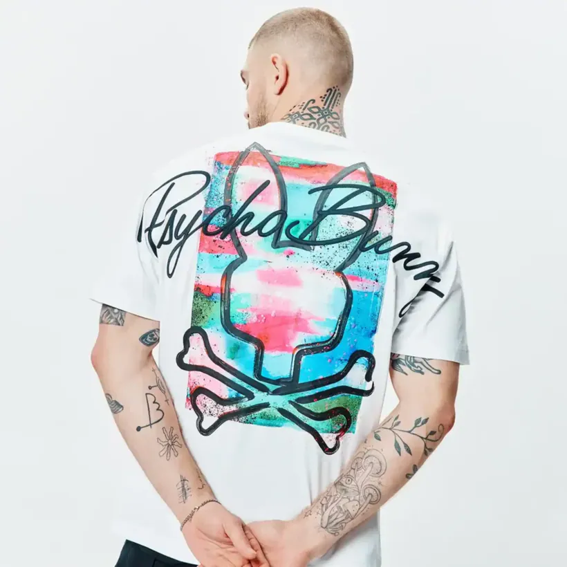 Psycho Bunny | Men's Isaac Relaxed Fit Graphic Tee — view 3