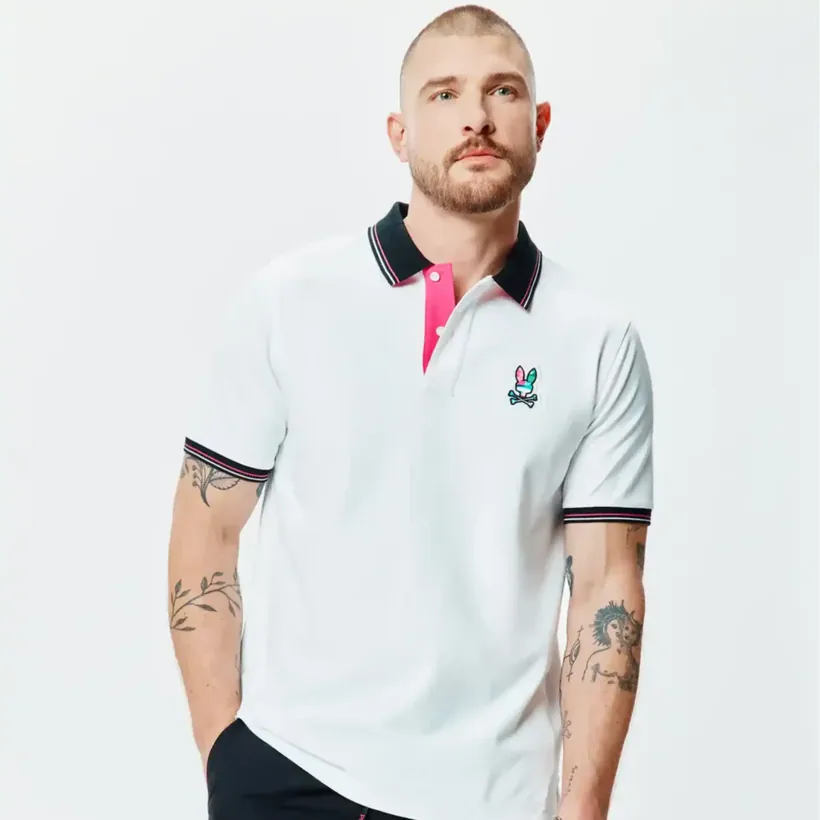 Psycho Bunny | Men's Nate Pique Polo Shirt — view 3