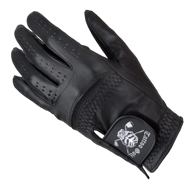 TATTOO GLOVE - CABRETTA LEATHER - BLACK